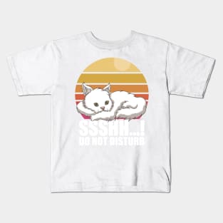 Don’t disturbe! Cat sleeping... Kids T-Shirt